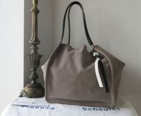 Proenza Schouler Extra Large XL Tote in Dark Taupe Suede with Leather Knot 