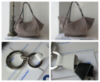 Proenza Schouler Extra Large XL Tote in Dark Taupe Suede with Leather Knot 