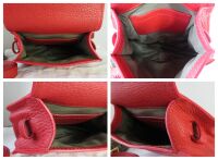 Chlo&Atilde;&copy; Mini Marcie Small Saddle Bag in Holly Berry Red Pebbled Calfskin