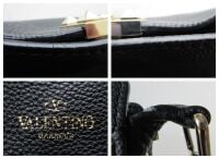 Valentino Garavani Rockstud Fliplock Crossbody Hobo in Black Pebbled Calfsk