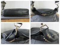 Valentino Garavani Rockstud Fliplock Crossbody Hobo in Black Pebbled Calfsk