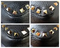 Valentino Garavani Rockstud Fliplock Crossbody Hobo in Black Pebbled Calfsk