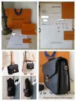 Louis Vuitton Pochette M&Atilde;&copy;tis in Empreinte Noir