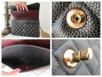 Chanel Timeless Classic 2.55 Large (Jumbo) Double Flap Bag in Black Caviar 