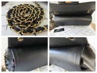 Chanel Timeless Classic 2.55 Large (Jumbo) Double Flap Bag in Black Caviar 