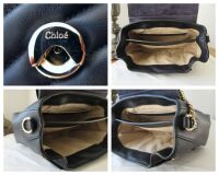 Chlo&Atilde;&copy; Faye Mini Day Bag in Dark Navy Quilted Calfskin
