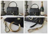 Chlo&Atilde;&copy; Faye Mini Day Bag in Dark Navy Quilted Calfskin