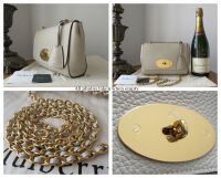 Mulberry Regular Lily in Chalk Heavy Grain Leather with Golden Brass Hardwa