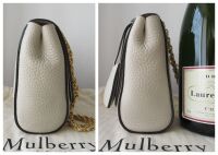 Mulberry Regular Lily in Chalk Heavy Grain Leather with Golden Brass Hardwa