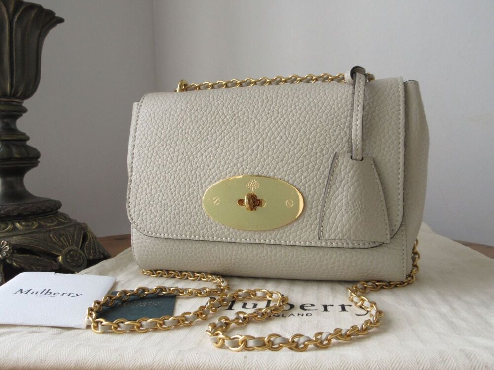 Mulberry Regular Lily in Chalk Heavy Grain Leather with Golden Brass Hardware