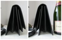 Salvatore Ferragamo Trifolio Shoulder Clutch in Black Box Calfskin - As New