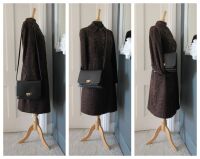 Salvatore Ferragamo Trifolio Shoulder Clutch in Black Box Calfskin - As New