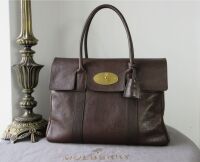 Mulberry Classic Heritage Bayswater in Chocolate Natural Vegetable Tanned L