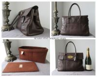 Mulberry Classic Heritage Bayswater in Chocolate Natural Vegetable Tanned L