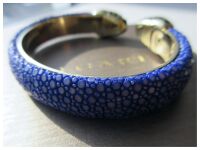 Bvlgari Serpenti Forever Open Cuff Bracelet Bangle in Royal Sapphire Blue G