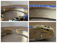 Bvlgari Serpenti Forever Open Cuff Bracelet Bangle in Royal Sapphire Blue G