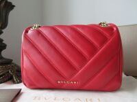 Bvlgari Serpenti Cabochon Small Flap Bag in Soft Carmine Red Calfskin Nappa