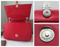 Bvlgari Serpenti Cabochon Small Flap Bag in Soft Carmine Red Calfskin Nappa