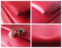 Bvlgari Serpenti Cabochon Small Flap Bag in Soft Carmine Red Calfskin Nappa