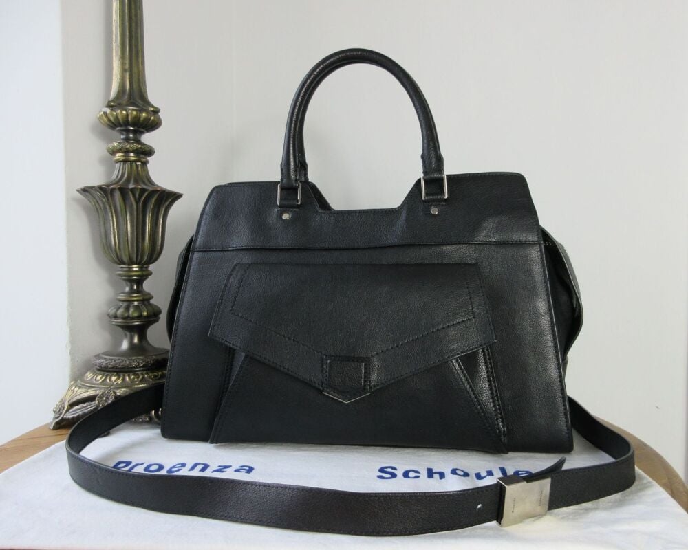 Proenza Schouler PS13 Small Tote in Black Goatskin