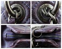 Chanel Medium Shoulder Tote in Purple Metallic Quilted Caviar with Rutheniu