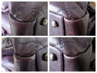 Chanel Medium Shoulder Tote in Purple Metallic Quilted Caviar with Rutheniu