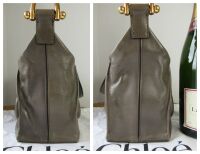 Chlo&Atilde;&copy; Small Paraty 24 in Flannel Grey Shiny Calfskin - New