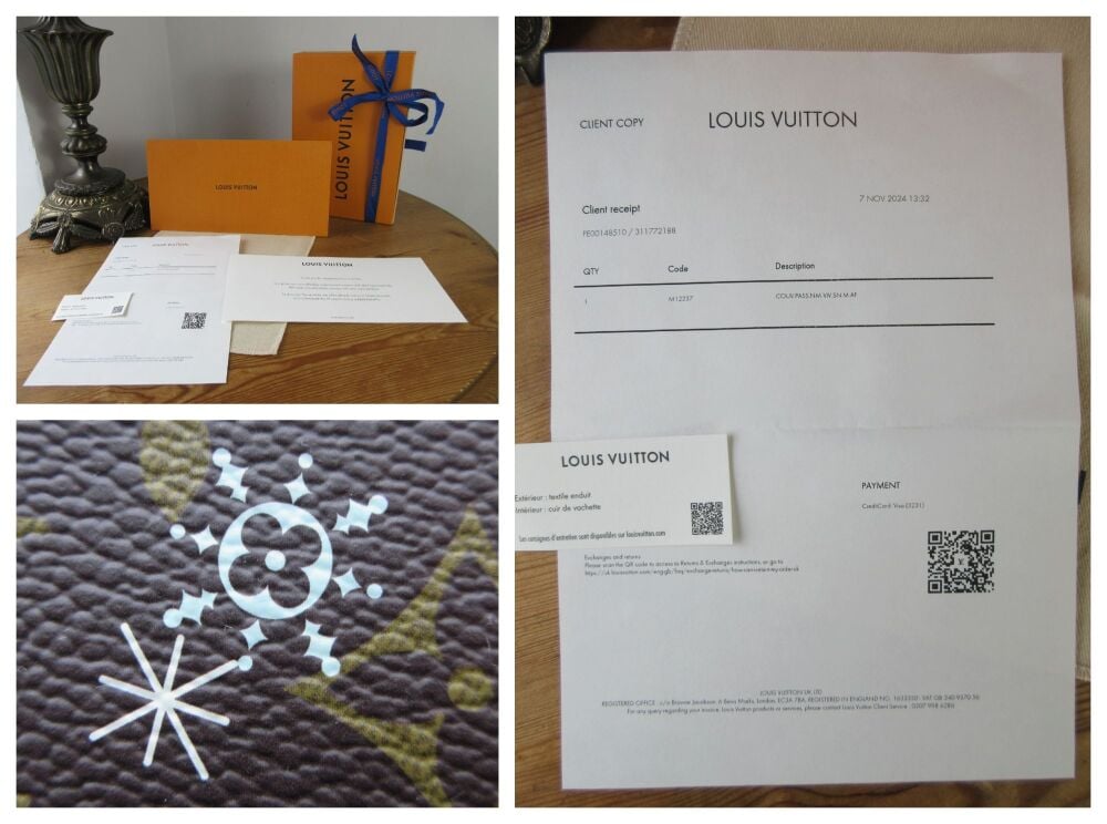 Louis Vuitton Ltd Ed Xmas 2025 Animation Passport Holder in Monogram Canvas - As New