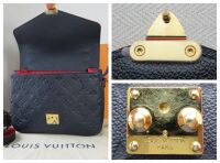Louis Vuitton Pochette M&Atilde;&copy;tis in Marine Rouge Empreinte