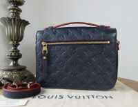 Louis Vuitton Pochette M&Atilde;&copy;tis in Marine Rouge Empreinte