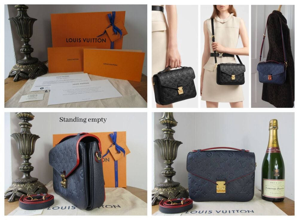 Louis Vuitton Pochette M&eacute;tis in Marine Rouge Empreinte