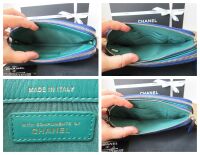 Chanel VIP Bicolore Twin Zipped Pochette Clutch with Chain in Royal Blue Qu