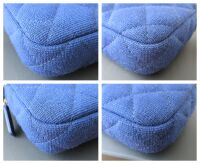 Chanel VIP Bicolore Twin Zipped Pochette Clutch with Chain in Royal Blue Qu