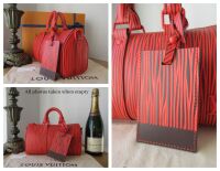 Louis Vuitton X Park SEO-BO Keepall 25 Bandouli&Atilde;&uml;re in Autumn Maple Red XL E
