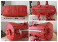 Louis Vuitton X Park SEO-BO Keepall 25 Bandouli&Atilde;&uml;re in Autumn Maple Red XL E