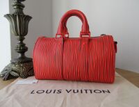 Louis Vuitton X Park SEO-BO Keepall 25 Bandouli&Atilde;&uml;re in Autumn Maple Red XL E