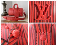 Louis Vuitton X Park SEO-BO Keepall 25 Bandouli&Atilde;&uml;re in Autumn Maple Red XL E