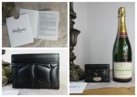 Mulberry Softie Credit Card Slip Holder in Black Pillow Calf Nappa