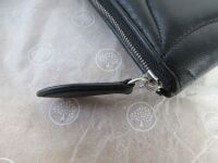 Mulberry Softie Small Zip Pouch Coin Purse in Black Pillow Calf Nappa