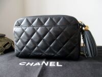 Chanel Mini Camera Case in Soft Black Caviar with Gold Hardware