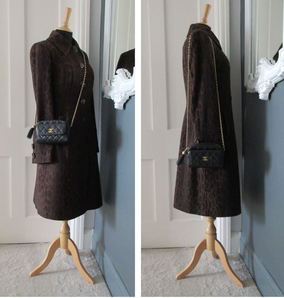 Chanel Mini Camera Case in Soft Quilted Black Caviar with Shiny Gold Hardware