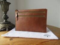 Mulberry Multi Zip Pouch in Oak Natural Vegetable Tanned Leather
