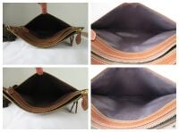 Mulberry Multi Zip Pouch in Oak Natural Vegetable Tanned Leather