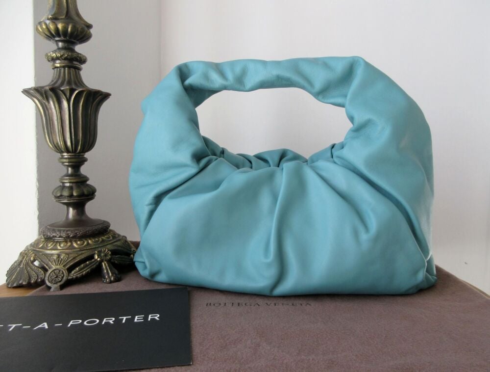 Bottega Veneta Small The Shoulder Pouch Hobo in Turquoise Calfskin Nappa