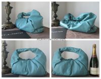 Bottega Veneta Small The Shoulder Pouch Hobo in Turquoise Calfskin Nappa