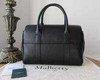 Mulberry Small Bayswater Satchel in Black Small Classic Grain