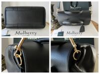 Mulberry Small Bayswater Satchel in Black Small Classic Grain