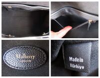 Mulberry Small Bayswater Satchel in Black Small Classic Grain