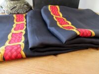 Chanel Silk Square Scarf Carre in Black with Red & Gold Shoulder Chain Prin