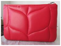 Mulberry Softie Small Zip Pouch Coin Purse in Lancaster Red Pillow Calf Nap